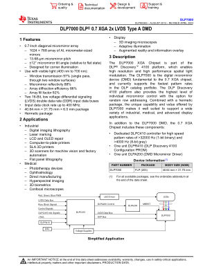 DLP7000 数据手册首页