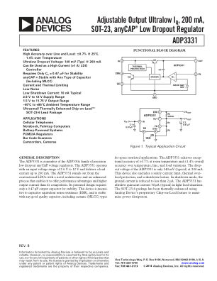 ADP3331 数据手册首页