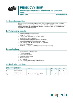 PESD30VY1BSFYL datasheet cover page