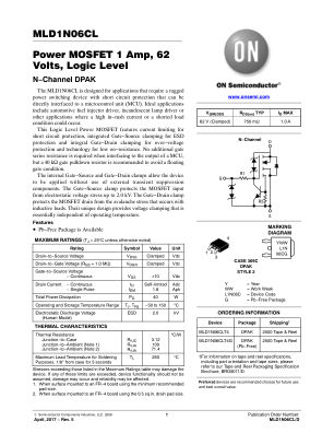 MLD1N06CL 数据手册首页