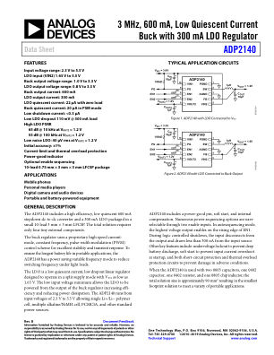 ADP2140 datasheet cover page