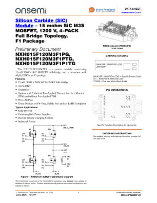 NXH015F120M3F1 datasheet cover page