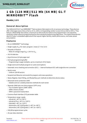S29GL01GT datasheet cover page