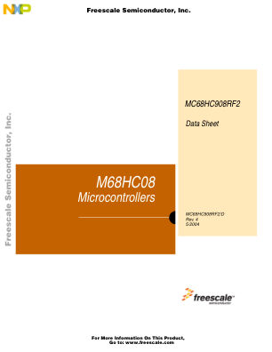 MC68HC908RF2 datasheet cover page
