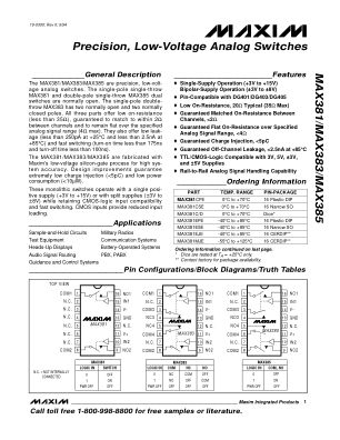 MAX381-MAX385 datasheet cover page