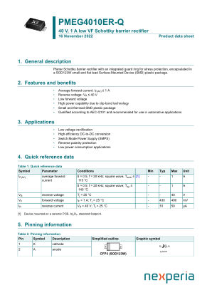 PMEG4010ER-QX datasheet cover page
