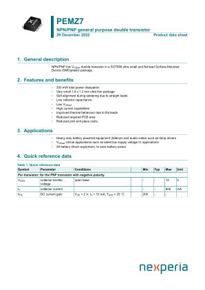 PEMZ7 datasheet cover page