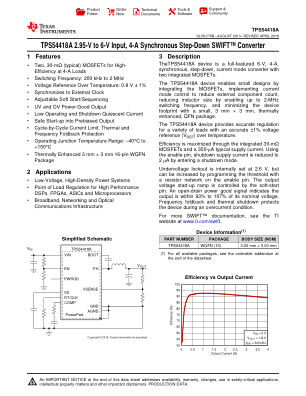 TPS54418A datasheet cover page
