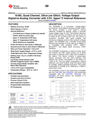 DAC8565 datasheet cover page