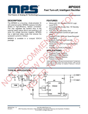 MP6905 datasheet cover page