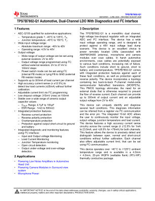 TPS7B7802-Q1 datasheet cover page