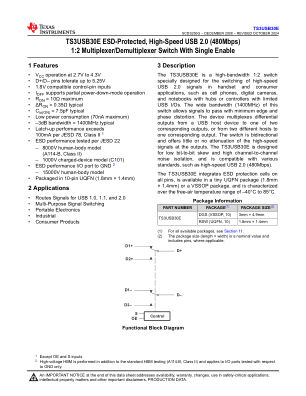 TS3USB30E datasheet cover page