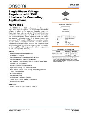NCP81568 datasheet cover page