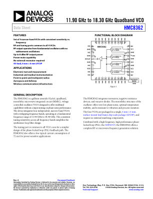 HMC8362 datasheet cover page