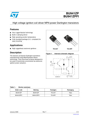 BU941ZPFI 数据手册首页