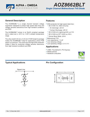 AOZ8662BLT-03 数据手册首页