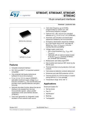 ST8034AT datasheet cover page