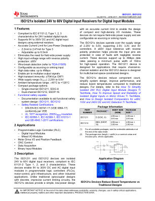ISO1212 datasheet cover page