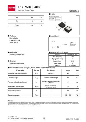 RB075BGE40S 数据手册首页