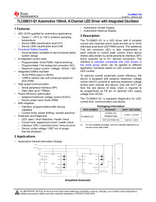 TLC69631-Q1 datasheet cover page