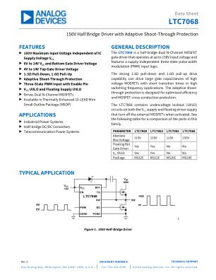 LTC7068 datasheet cover page