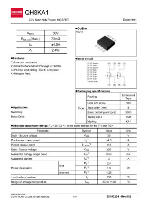 QH8KA1 数据手册首页