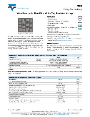 MTR datasheet cover page