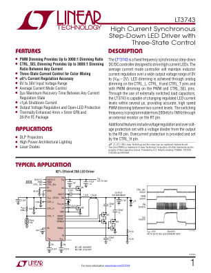 3743FE datasheet cover page
