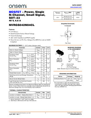 NVRGS042N04CL 数据手册首页