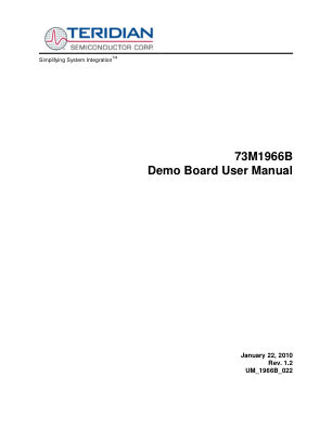 73M1966B-DB 数据手册首页