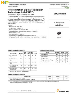 MMG3003NT1 datasheet cover page