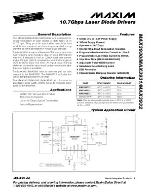 MAX3930-MAX3932 datasheet cover page