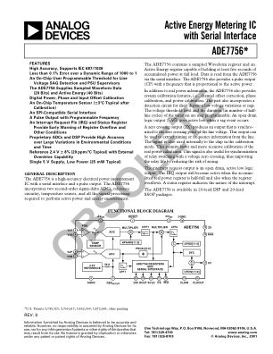 ADE7756 数据手册首页