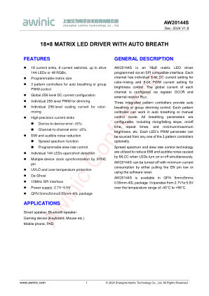 AW20144S datasheet cover page