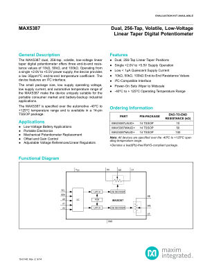 MAX5387 datasheet cover page