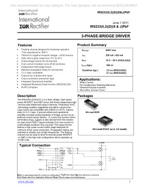IRS233 datasheet cover page