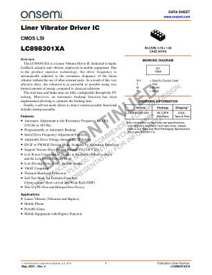 LC898301XA 数据手册首页