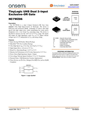 NC7WZ86 数据手册首页