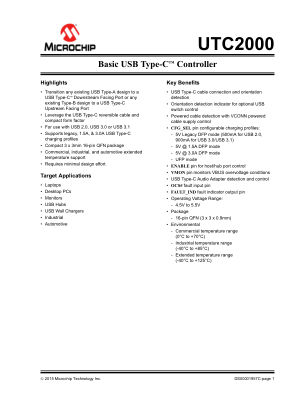 UTC2000T 数据手册首页