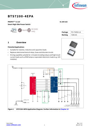 BTS7200-4EPA 数据手册首页