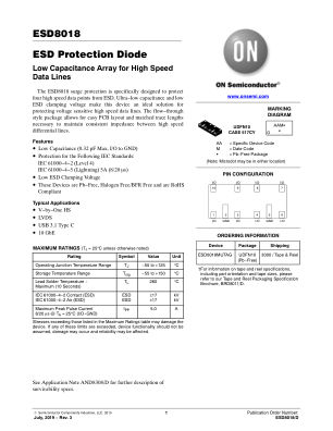 ESD8018 数据手册首页