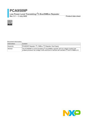 PCA9509P datasheet cover page