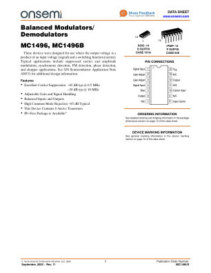 MC1496 数据手册首页
