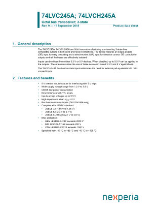 74LVCH245ADB datasheet cover page