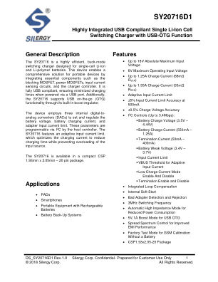 SY20716D1PPC datasheet cover page