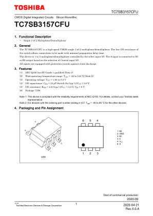 TC7SB3157CFU datasheet cover page
