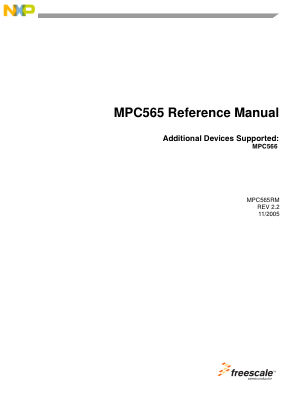 MPC565RM datasheet cover page