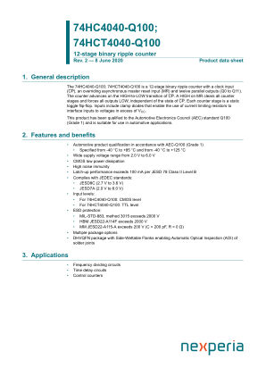74HC4040DB-Q100J datasheet cover page