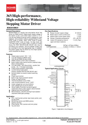 BD63910MUV 数据手册首页