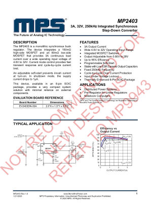 MP2403 datasheet cover page